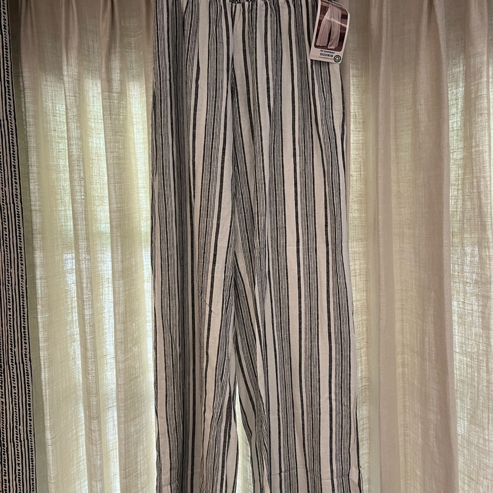 Striped Black and White Pants